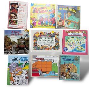 Vintage 80s and 90s Childrens Picture Books Lot of 9 Hardcover